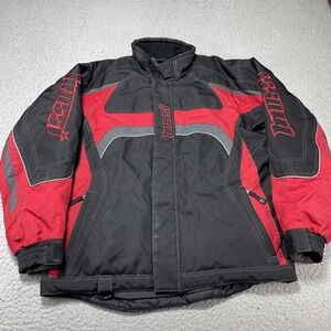 Mossi Assault Jacket Mens Medium Black Red Nylon Insulated Snowmobile Ski Racing